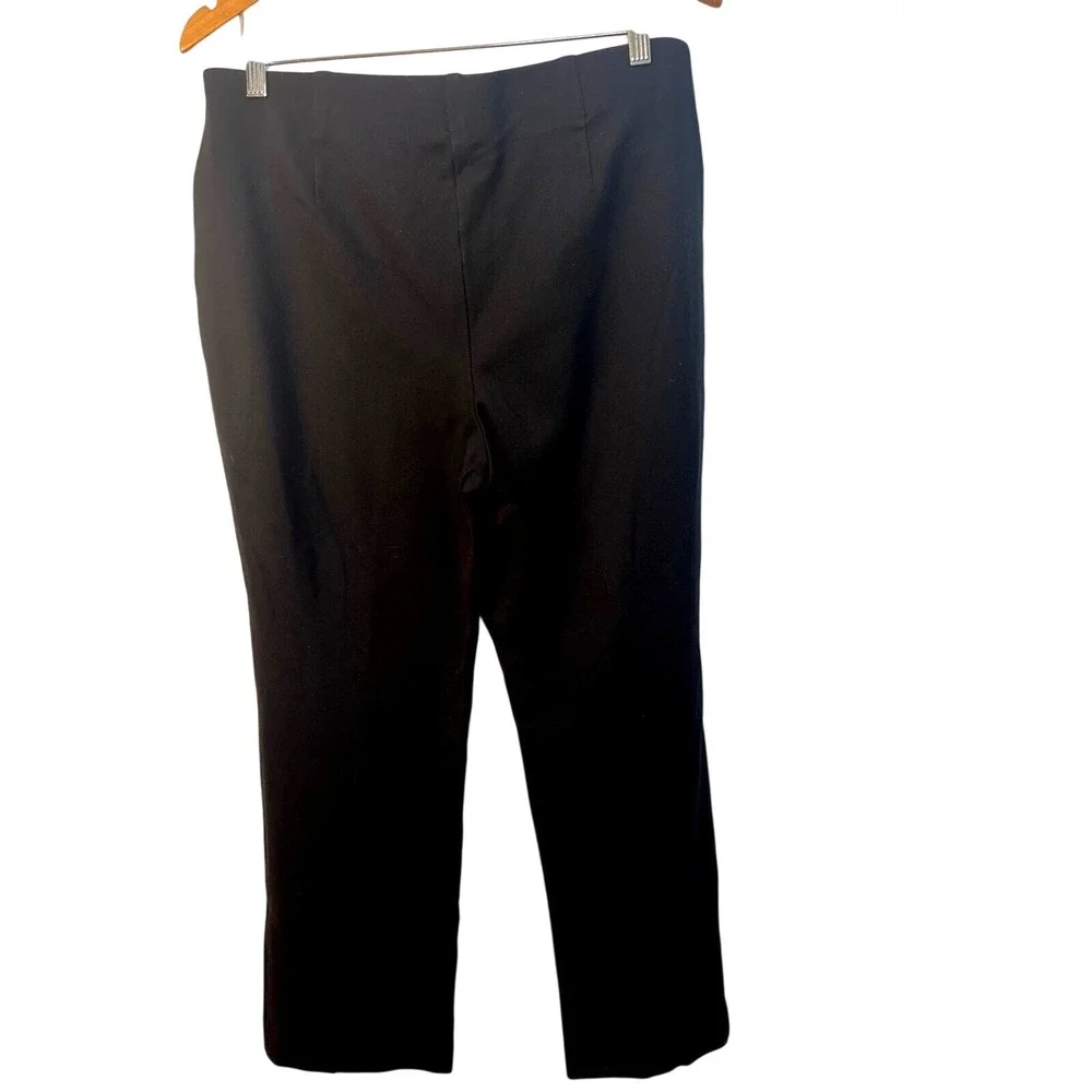 Investment Soft Black Pull On Dress Pants Womens Large‎  Straight Leg Ponte